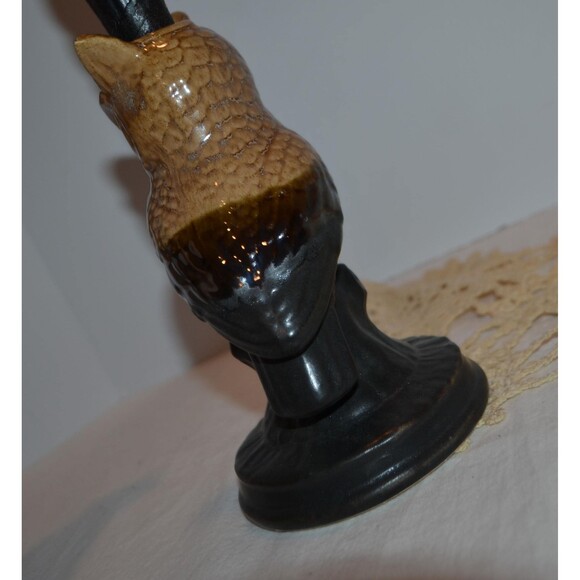 Vintage Owl Tabletop Candle Holder Decor Kitsch Cottage Core Retro 1970s - Picture 5 of 6